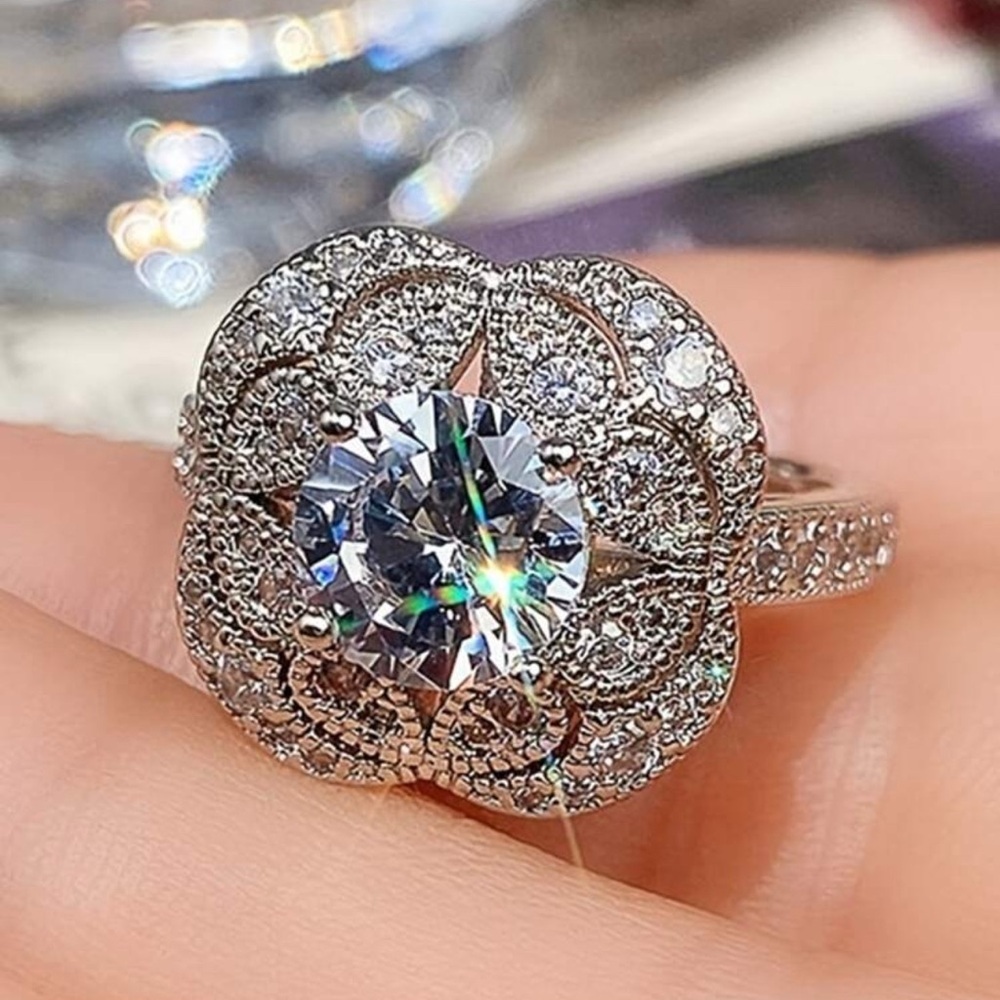 WEDDING RING BRIDAL RING ENGAGMENT RING - Picture 2 of 9